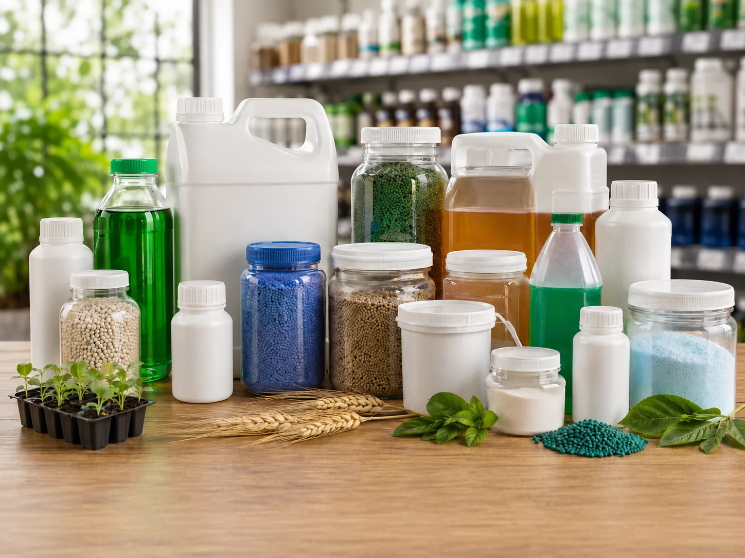 Rigid plastic packaging for agricultural and agrochemical products